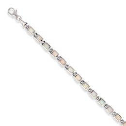 MOISS stříbrný náramek OPÁL