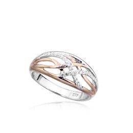 MOISS stříbrný prsten ROSE