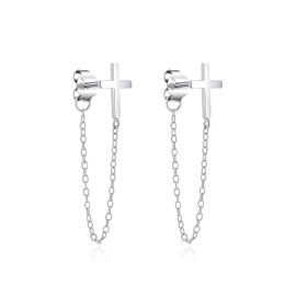 MOISS stříbrné náušnice KŘÍŽĚK