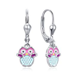 MOISS dětské stříbrné náušnice SMALT SOVA
