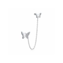 MOISS stříbrné náušnice MOTÝL