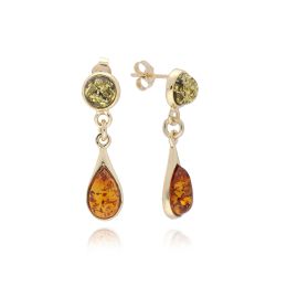 MOISS náušnice ze žlutého zlata JANTAR