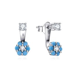 MOISS stříbrné náušnice KVĚTINA