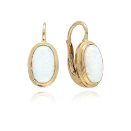 MOISS opálové náušnice ze žlutého zlata
