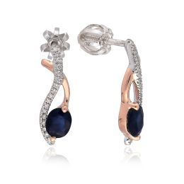 MOISS diamantové náušnice z bílého zlata BICOLOR