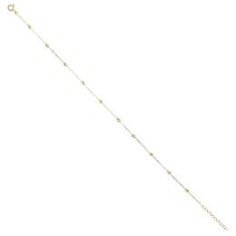 MOISS náramek na nohu ze žlutého zlata KULIČKY