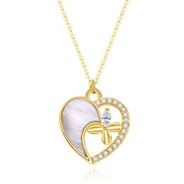 MOISS stříbrný náhrdelník SRDCE GOLD