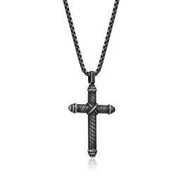 DIVERSE náhrdelník z oceli KŘÍŽEK