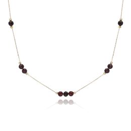 MOISS náhrdelník ze žlutého zlata GRANÁT