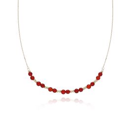 MOISS náhrdelník ze žlutého zlata KARNEOL