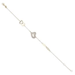 MOISS náramek ze žlutého zlata SRDCE