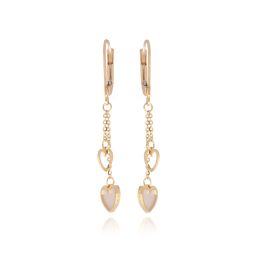 MOISS náušnice ze žlutého zlata SRDCE