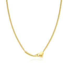 MOISS stříbrný náhrdelník GOLD SRDCE