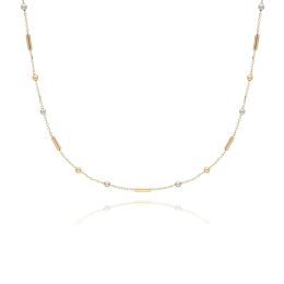 MOISS náhrdelník ze žlutého zlata TRICOLOR