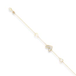 MOISS náramek ze žlutého zlata SRDCE