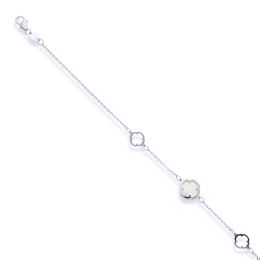MOISS náramek z bílého zlata ČTYŘLÍSTEK