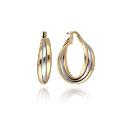 MOISS náušnice ze žlutého zlata BICOLOR
