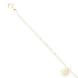 MOISS náramek na nohu ze žlutého zlata ČTYŘLÍSTEK