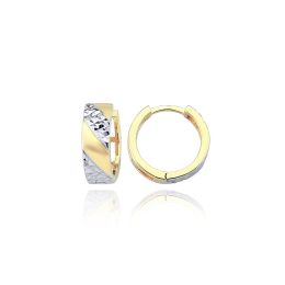 MOISS náušnice ze žlutého zlata BICOLOR