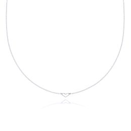MOISS náhrdelník z bílého zlata SRDCE