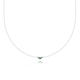 MOISS náhrdelník z bílého zlata SRDCE