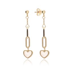 MOISS náušnice ze žlutého zlata SRDCE