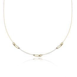 MOISS náhrdelník ze žlutého zlata BICOLOR