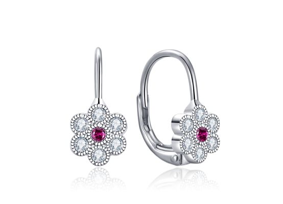 MOISS stříbrné náušnice KVĚTINA