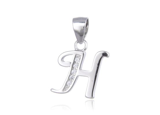 MOISS stříbrný přívěsek PÍSMENO H