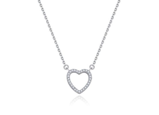 MOISS stříbrný náhrdelník SRDCE