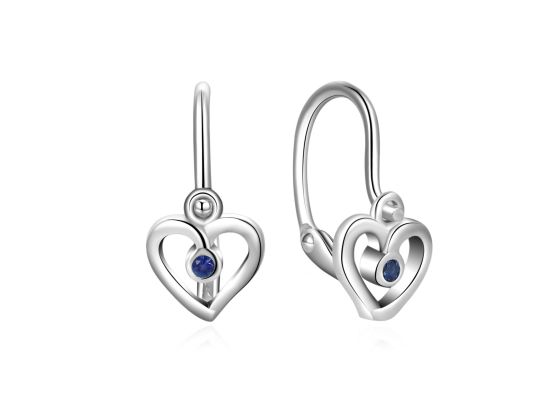MOISS dětské stříbrné náušnice SRDCE