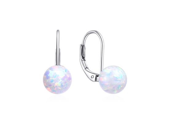 MOISS stříbrné náušnice OPÁL