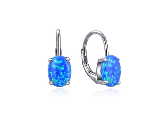 MOISS stříbrné náušnice OPÁL