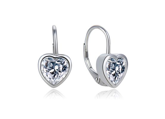 MOISS stříbrné náušnice SRDCE