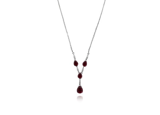 MOISS stříbrný náhrdelník GRANÁT