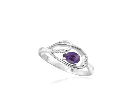 MOISS stříbrný prsten AMETYST
