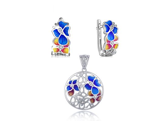 MOISS stříbrná sada KVĚTINA