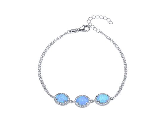 MOISS stříbrný náramek OPÁL