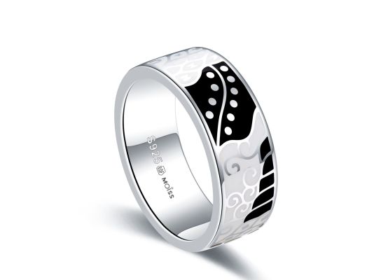 MOISS stříbrný prsten SMALT