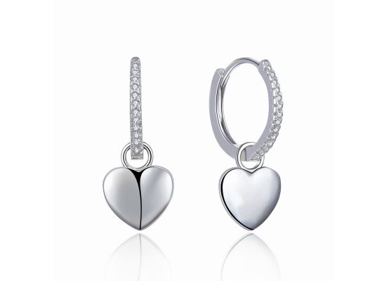 MOISS stříbrné náušnice SRDCE