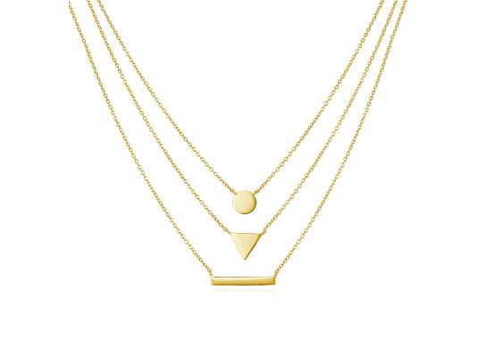 MOISS stříbrný náhrdelník GOLD