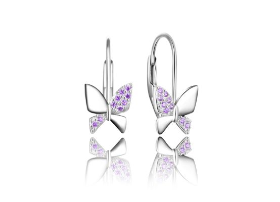 MOISS stříbrné náušnice MOTÝL