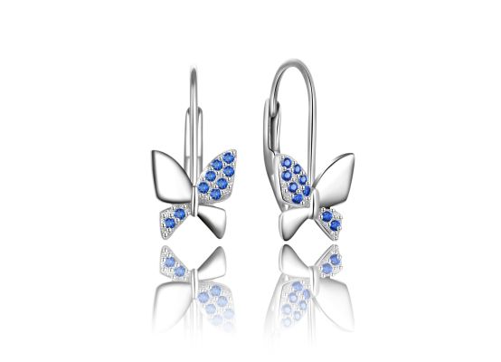MOISS stříbrné náušnice MOTÝL