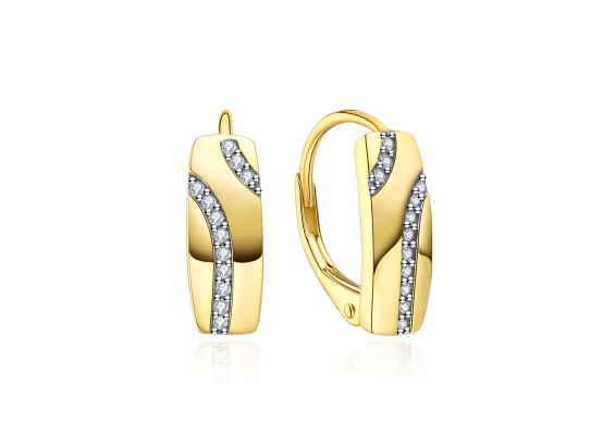 MOISS stříbrné náušnice GOLD