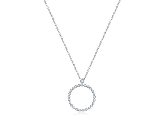 MOISS stříbrný náhrdelník KRUH