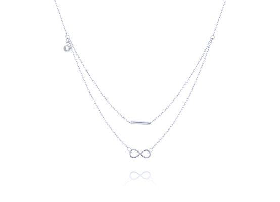 MOISS náhrdelník z bílého zlata NEKONEČNO