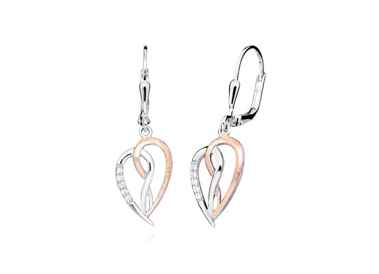 MOISS stříbrné náušnice SRDCE