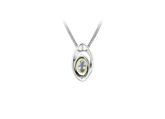 MOISS stříbrný přívěsek TOPAZ GOLD