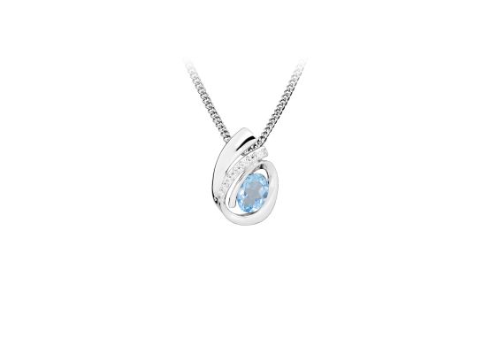 MOISS stříbrný přívěsek TOPAZ