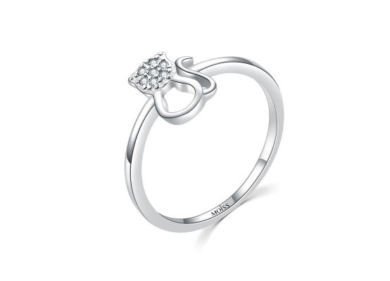 MOISS stříbrný prsten KOČIČKA